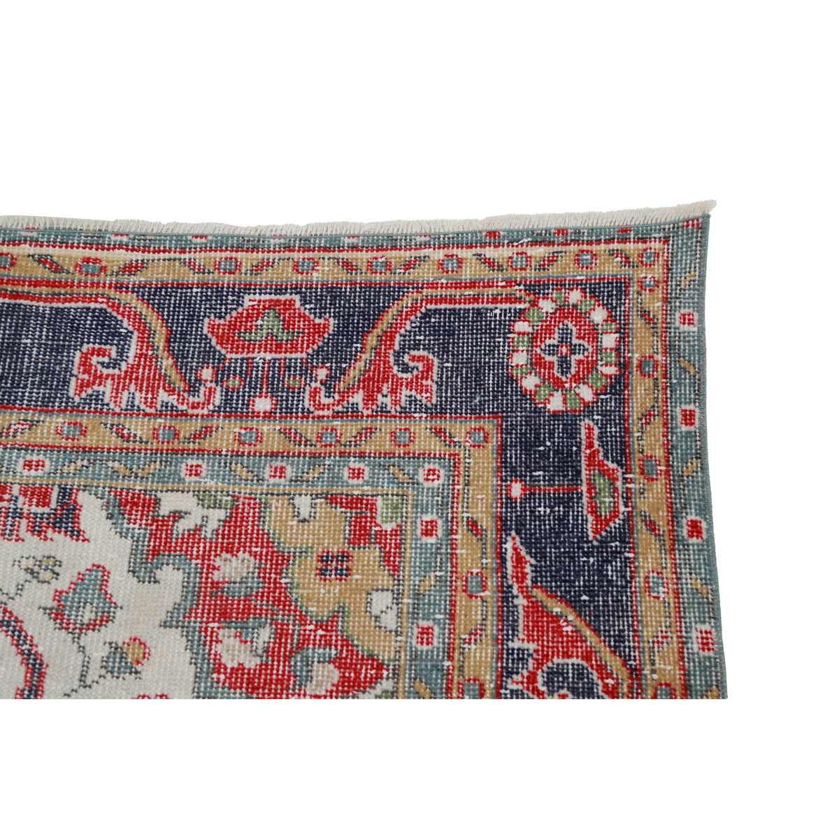 Mentigan - (6'9'' x 10'8'') Vintage Turkish Rug