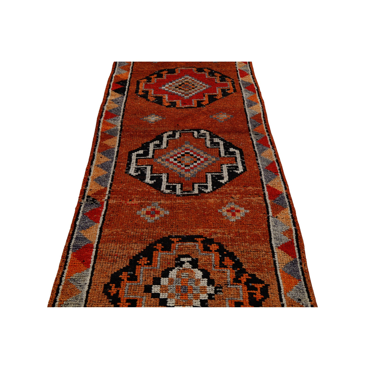 Kandih - (3'1" x 10'8") Vintage Turkish Runner Rug