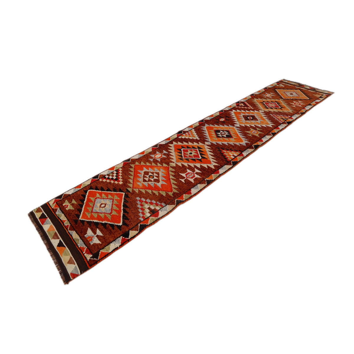 Vardaho - (2'11" x 13'1") Vintage Turkish Runner Rug