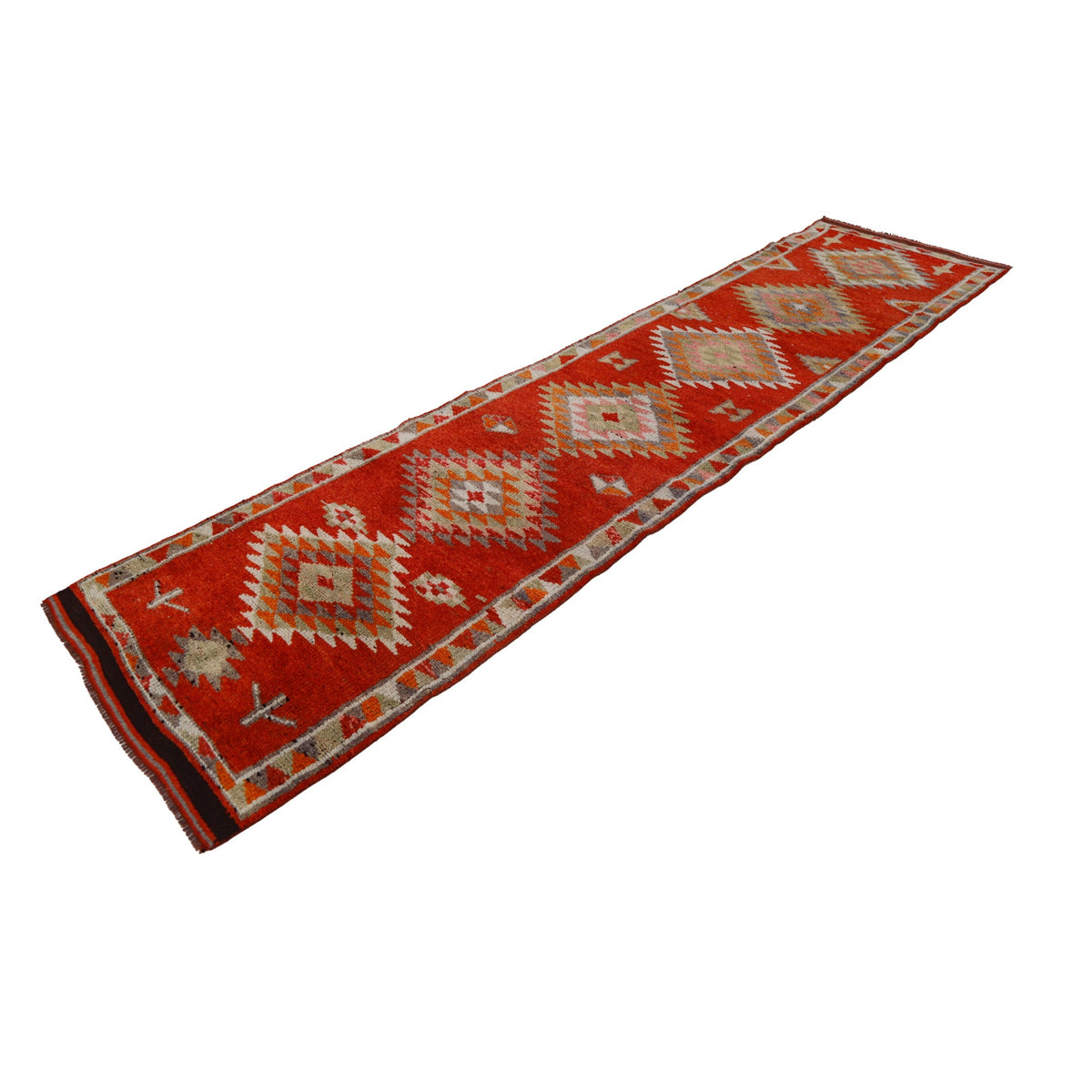 Thuman - (2'11" x 11'10") Vintage Turkish Runner Rug