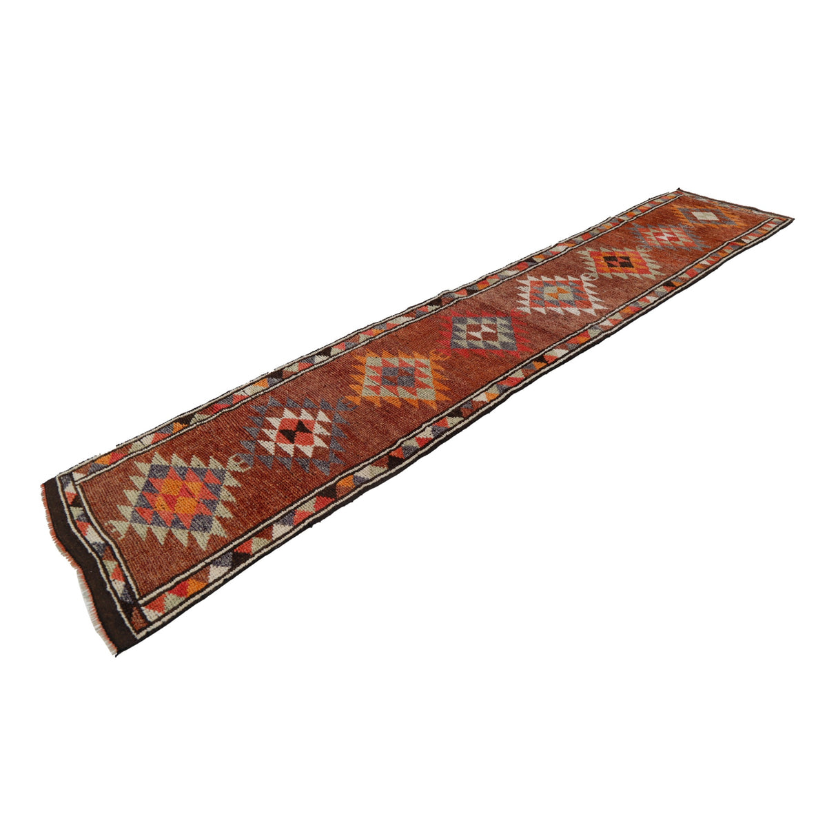 Nakun - (2'7" x 13'3") Vintage Turkish Runner Rug