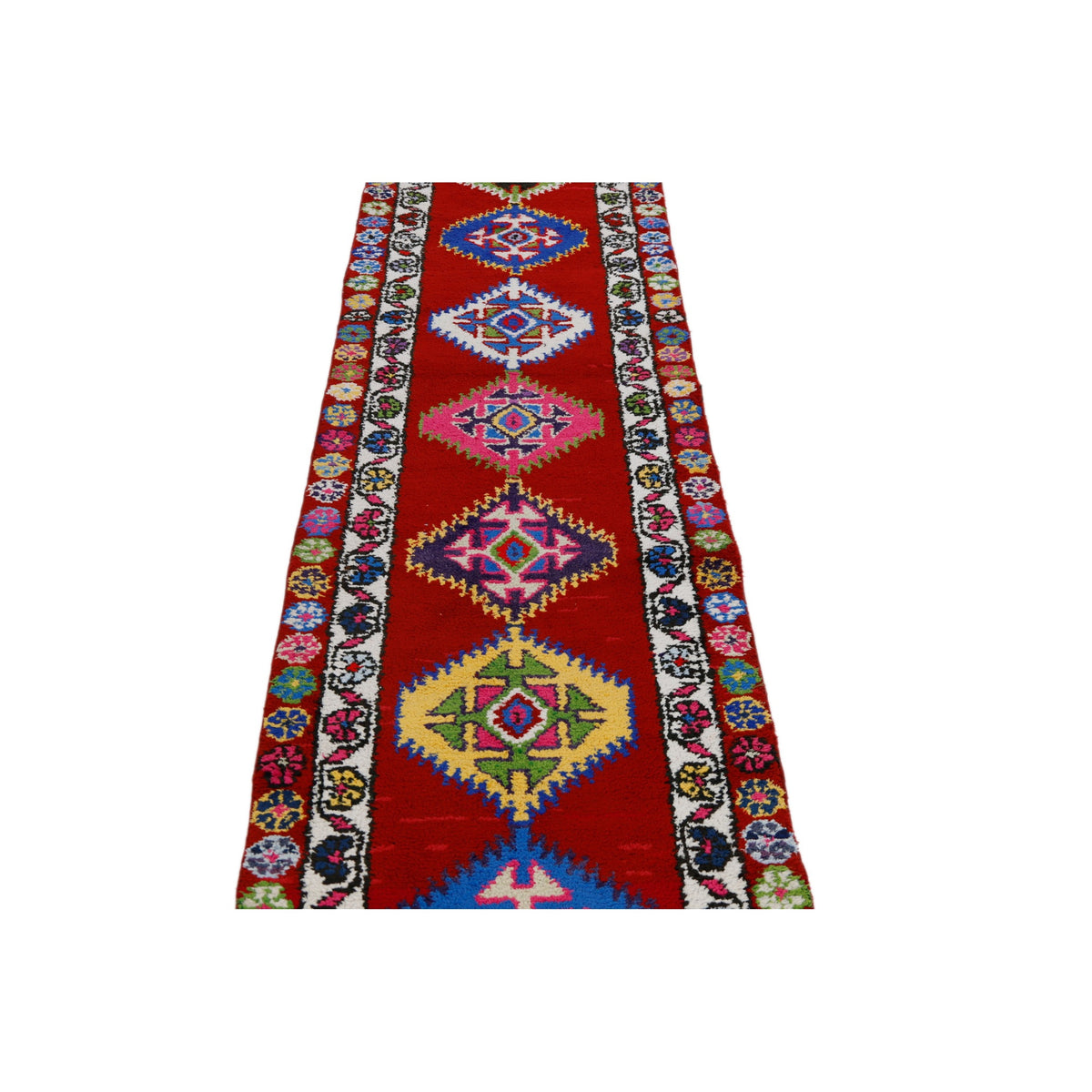 Karaglu - (2'4" x 12'2") Vintage Turkish Runner Rug