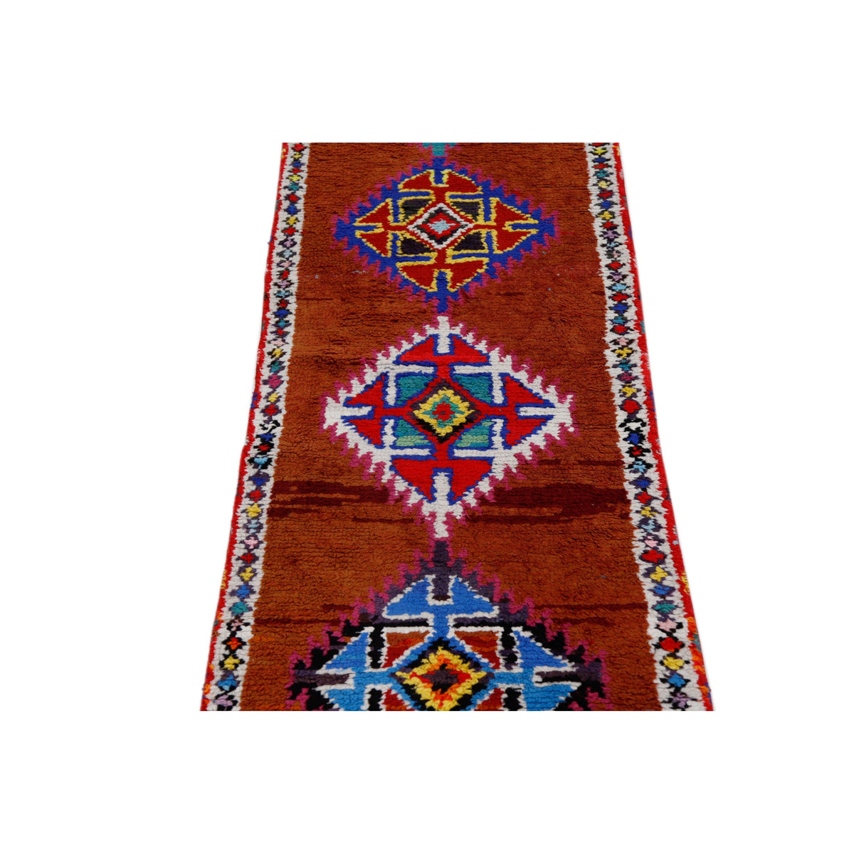 Hrazdan - (2'1" x 13') Vintage Turkish Runner Rug