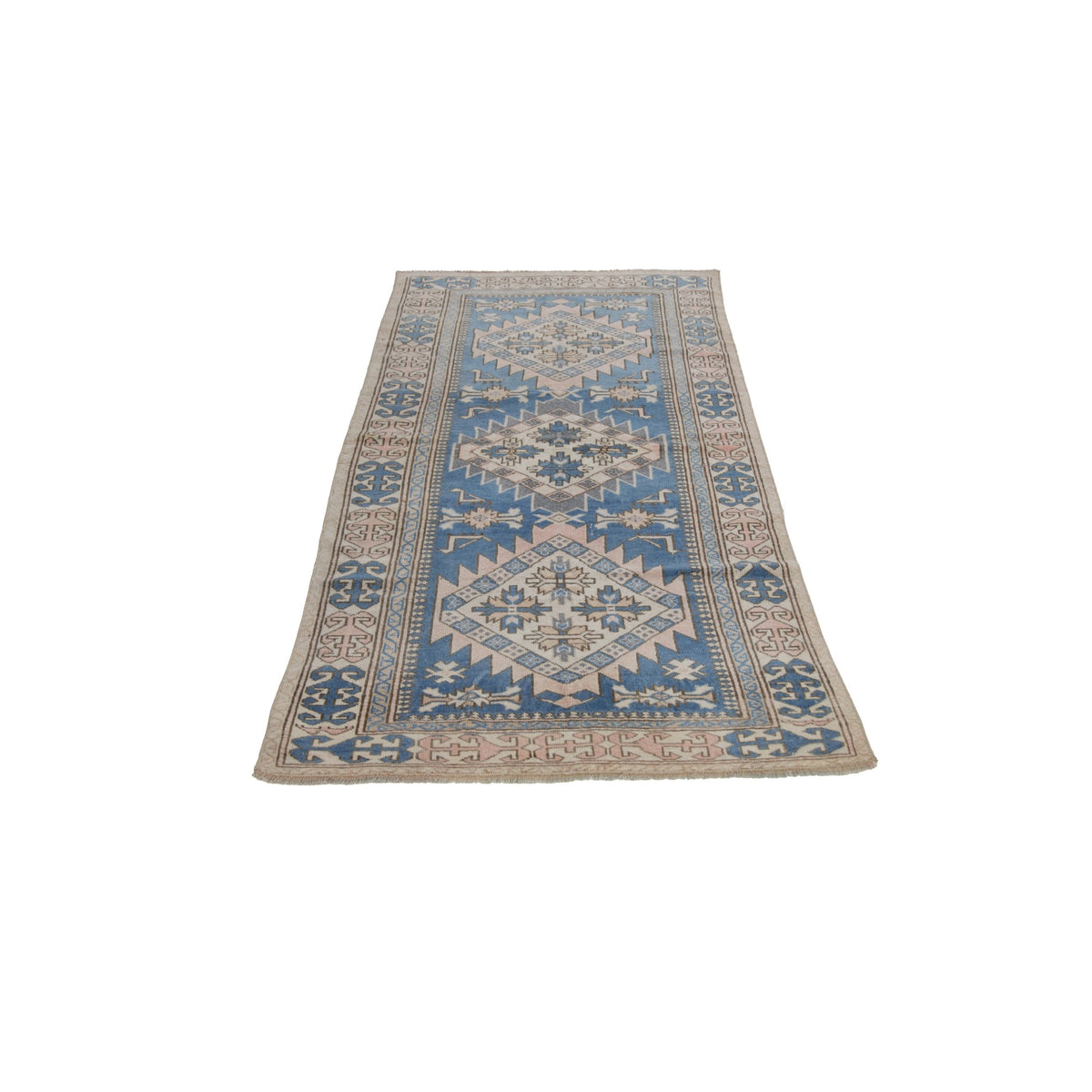 Biesia - (3'3'' x 7'3'') Vintage Turkish Rug