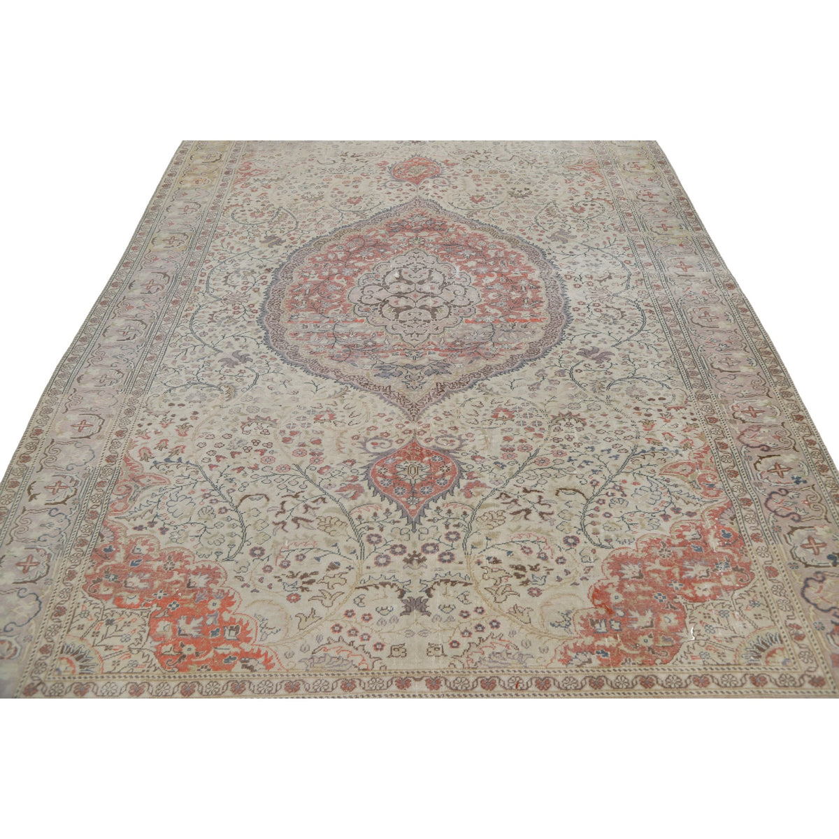 Maahad - (6'7'' x 9'6'') Vintage Turkish Rug