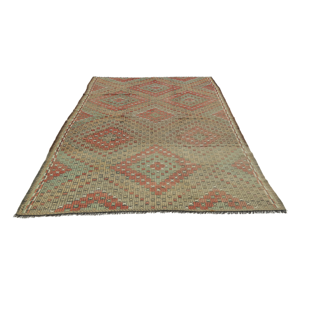 Rambosa - (5'10'' x 9'8'') Vintage Turkish Kilim