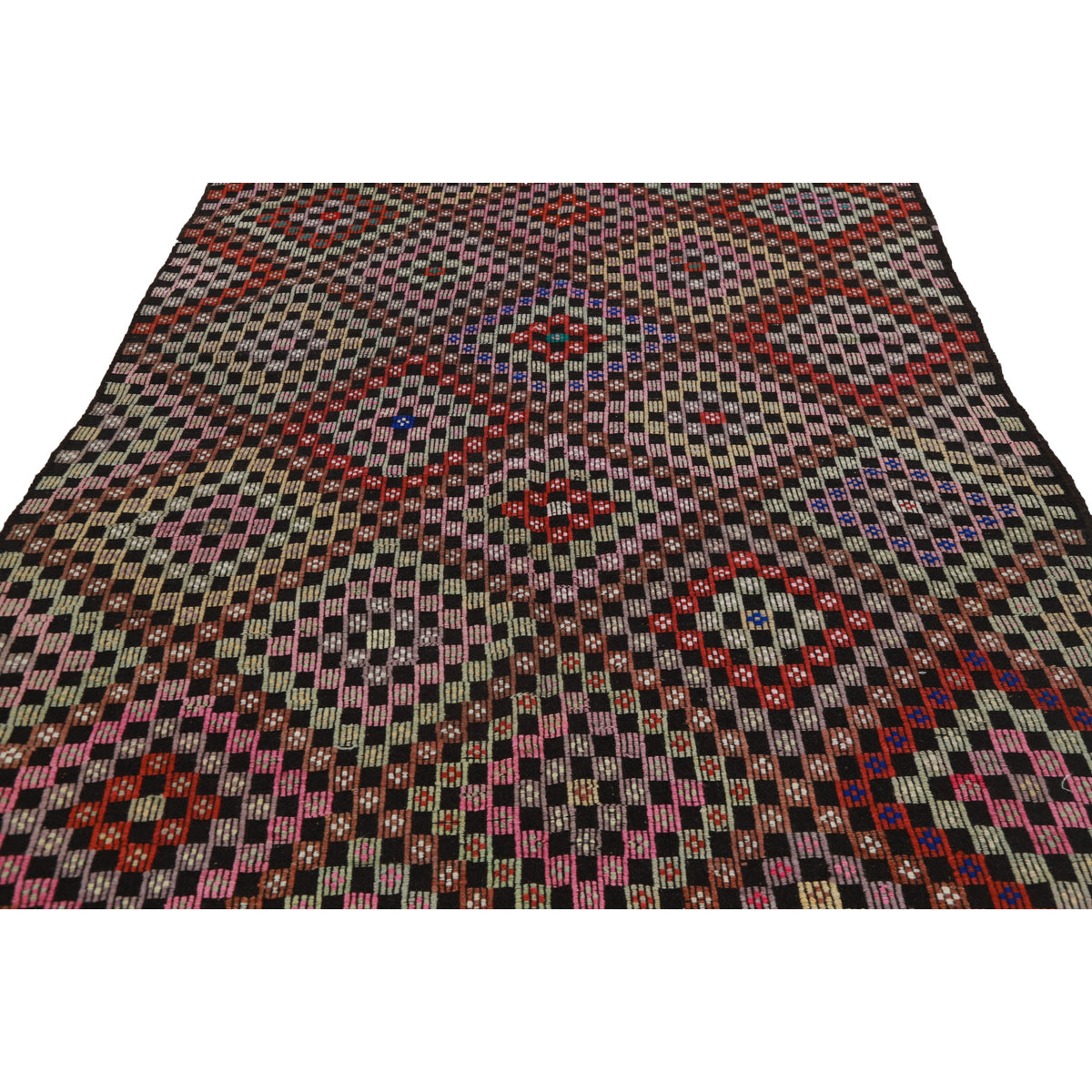 Lamuta - (6'4'' x 10'5'') Vintage Turkish Kilim