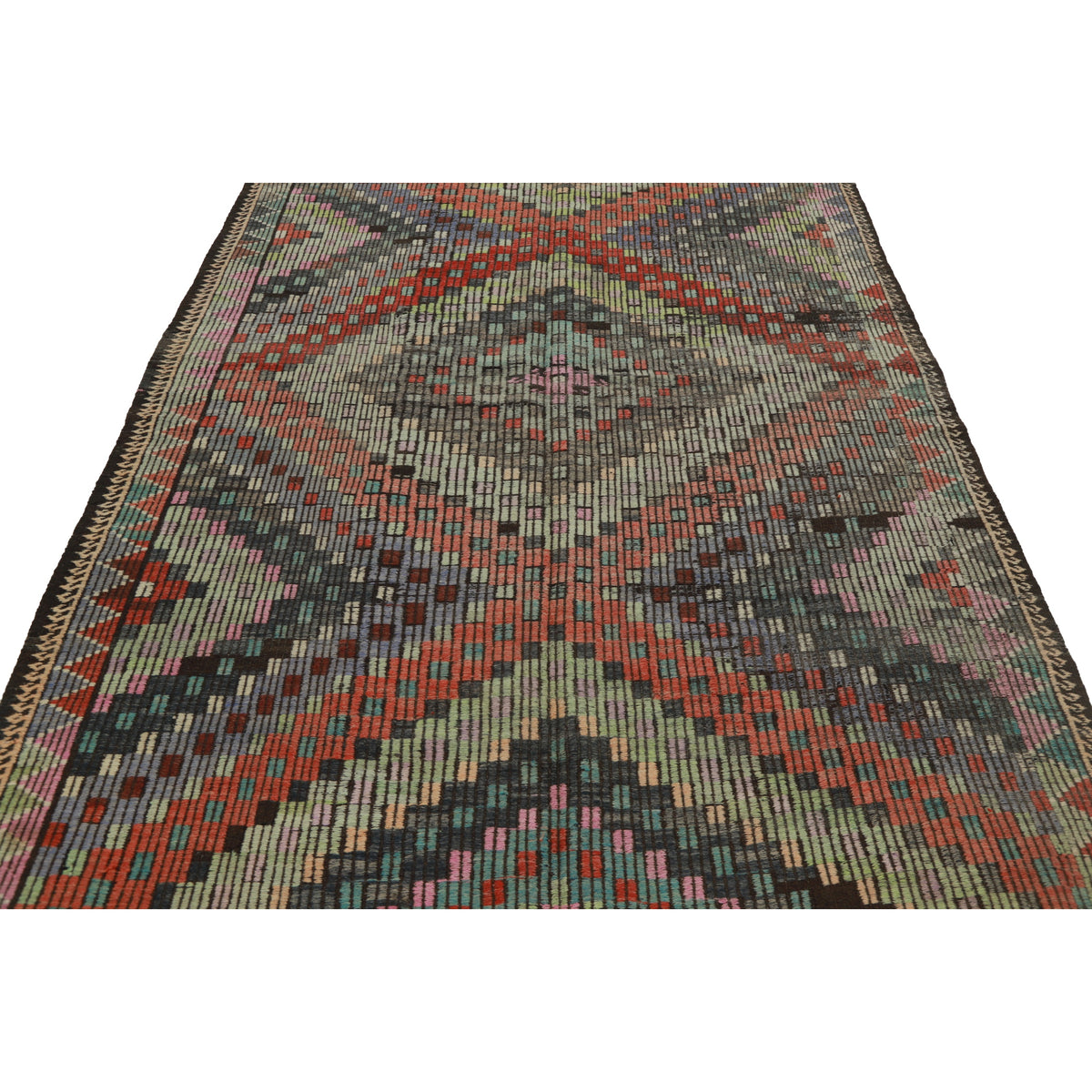 Bionga - (5'2'' x 8'6'') Vintage Turkish Kilim