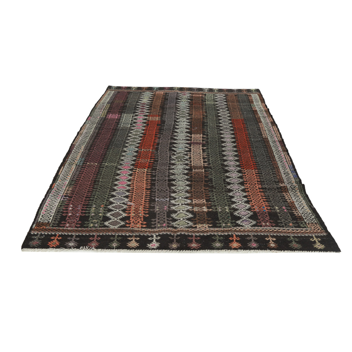 Negeri - (5'4'' x 9') Vintage Turkish Kilim