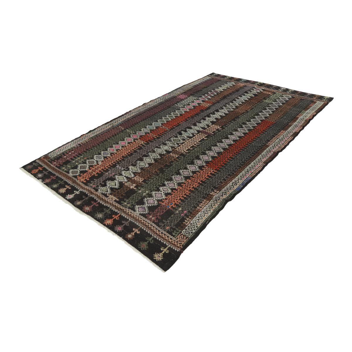 Negeri - (5'4'' x 9') Vintage Turkish Kilim