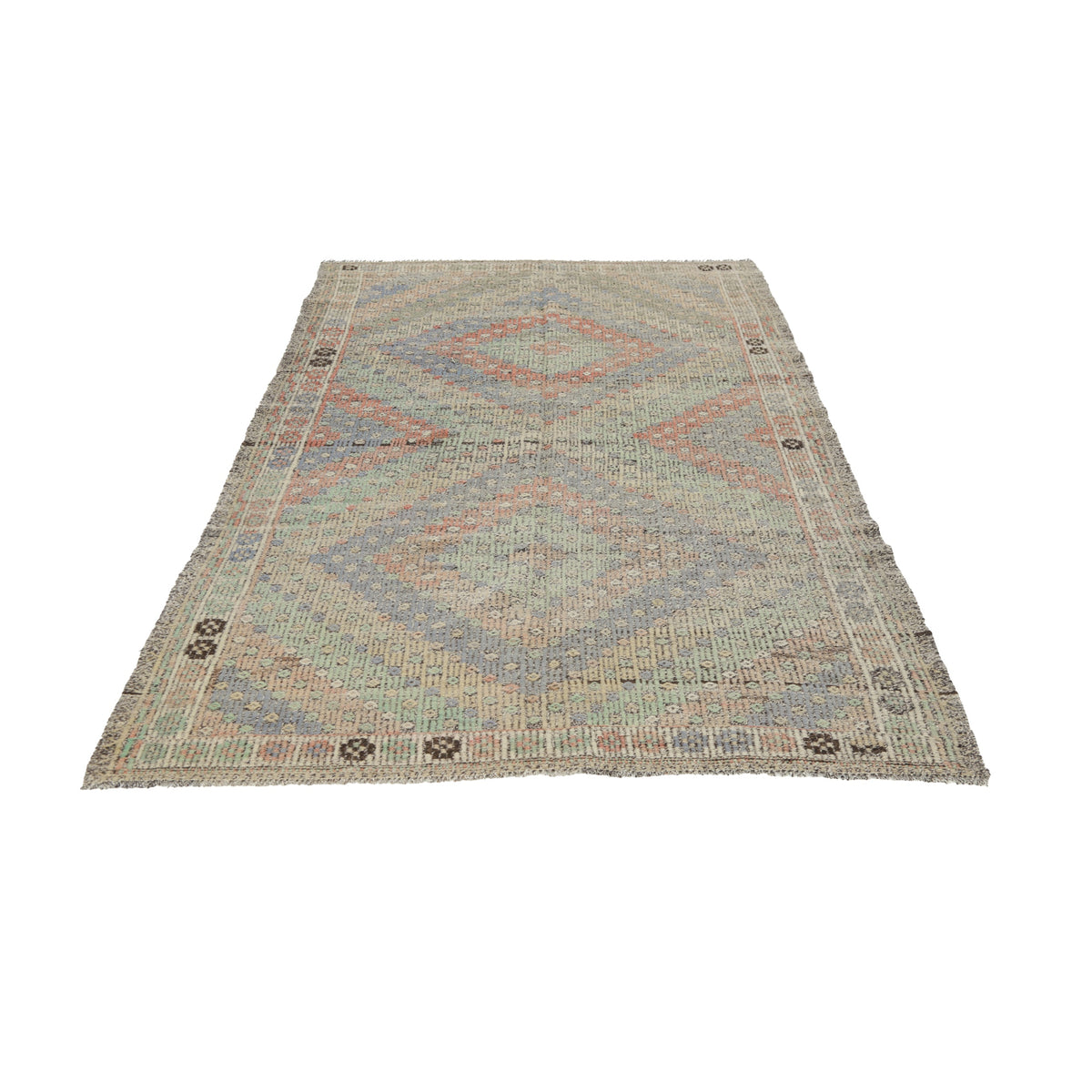 Pontian - (5'4'' x 9'4'') Vintage Turkish Kilim