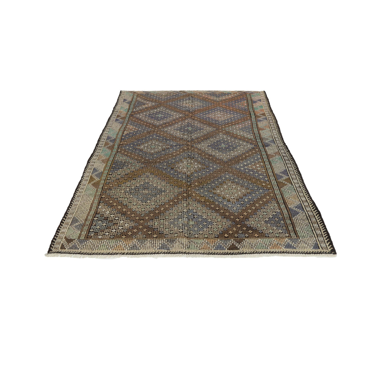 Bernama - (5'8'' x 9'10'') Vintage Turkish Kilim