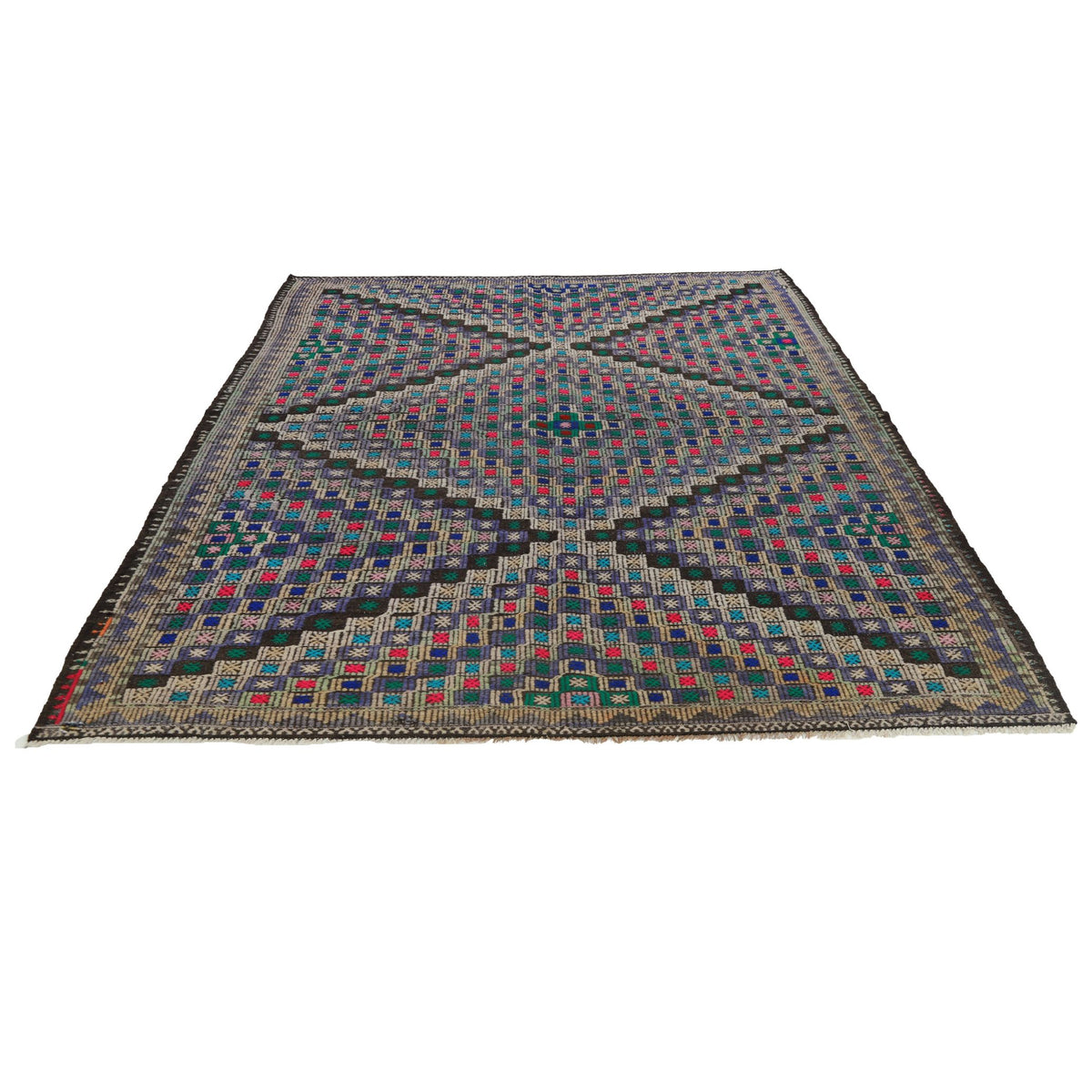 Rumah - (6'8'' x 9'4'') Vintage Turkish Kilim