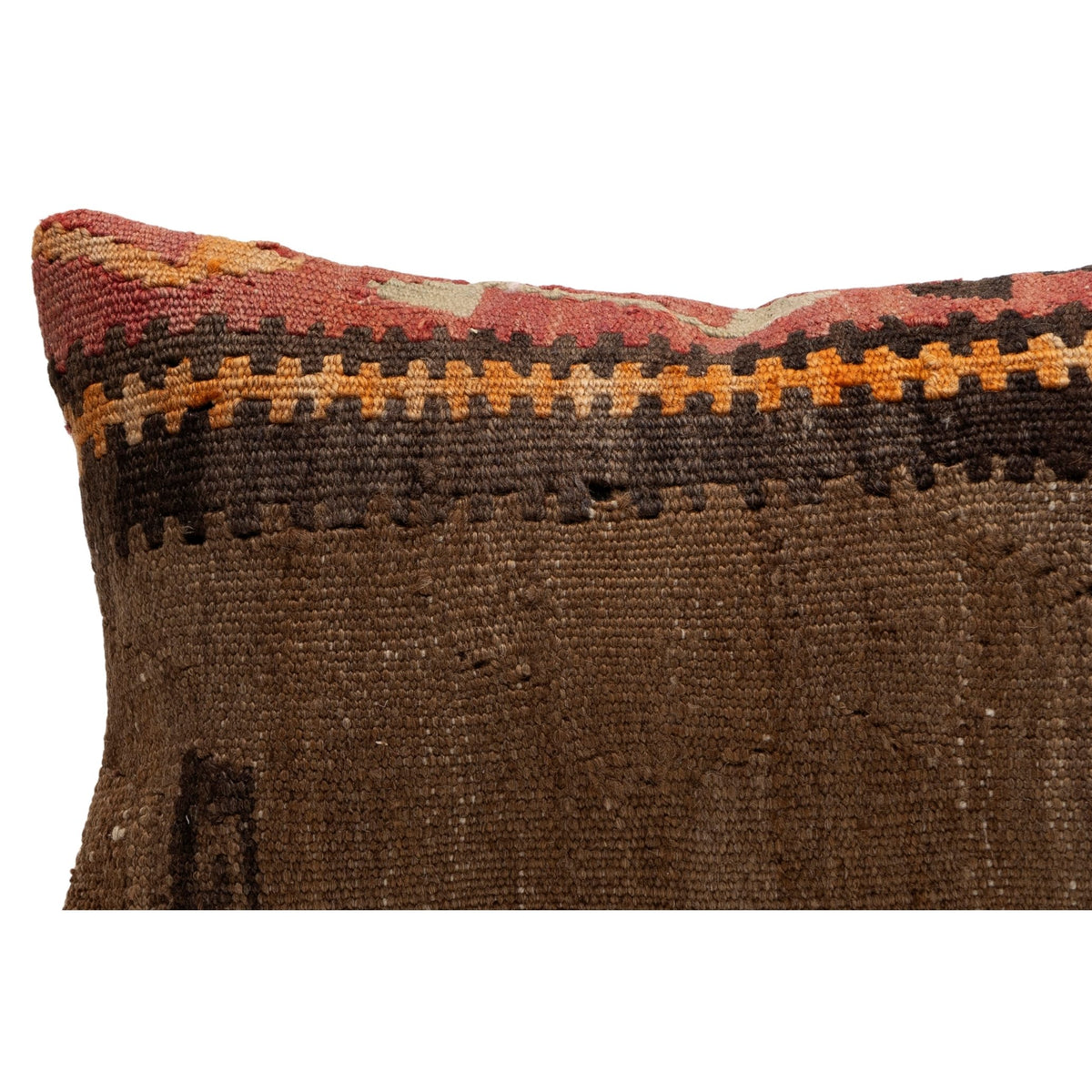 Handwoven Kilim Throw Pillow Cover 12" x 20"