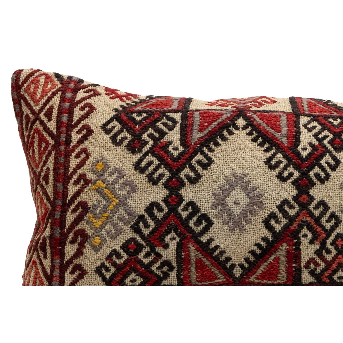 Handwoven Kilim Throw Pillow Cover 12" x 20"