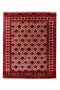3' x 3'10" Vintage Square Red Small Rug