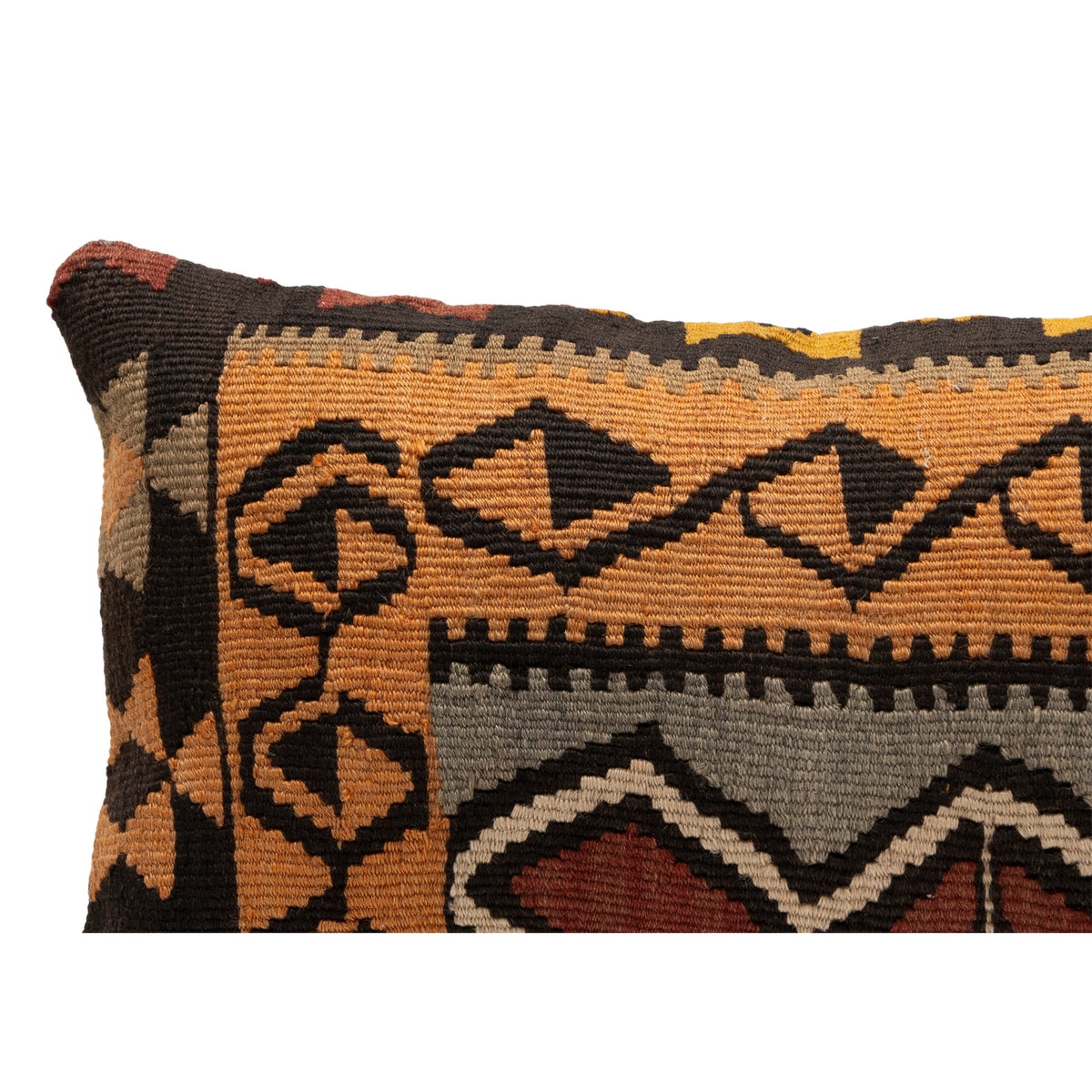 Handwoven Neutral Kilim Pillow Cover 12" x 20"