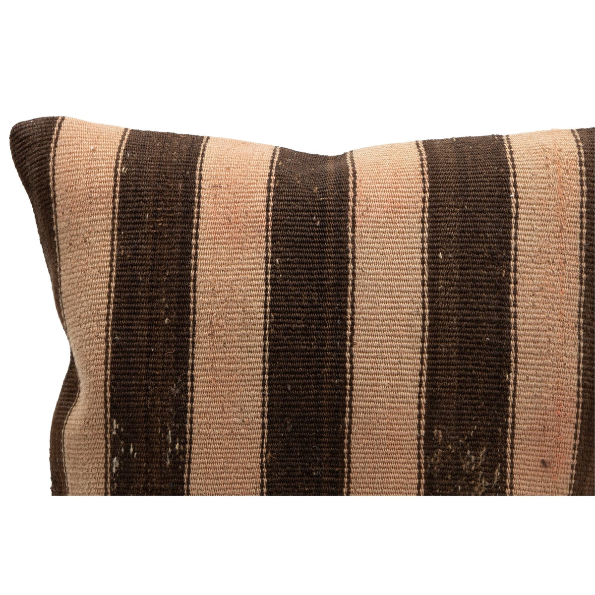 Striped Neutral Kilim Throw Pillow Cover 16" x 16"