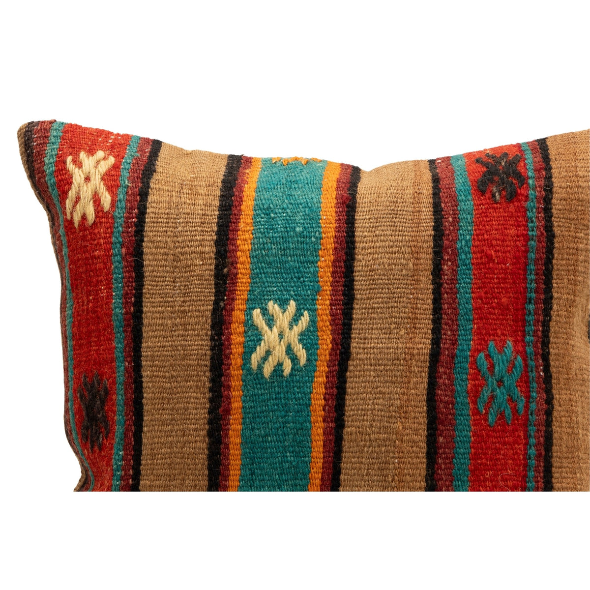 Handwoven Neutral Kilim Pillow Cover 16" x 16"