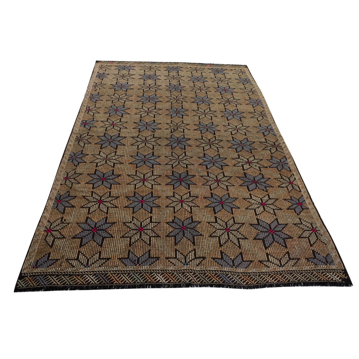 Barderen - (5'10'' x 9') Vintage Turkish Kilim