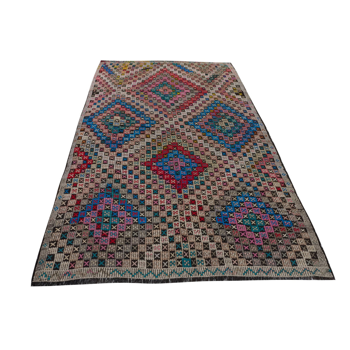 Fadun - (5'10'' x 9'2'') Vintage Turkish Kilim