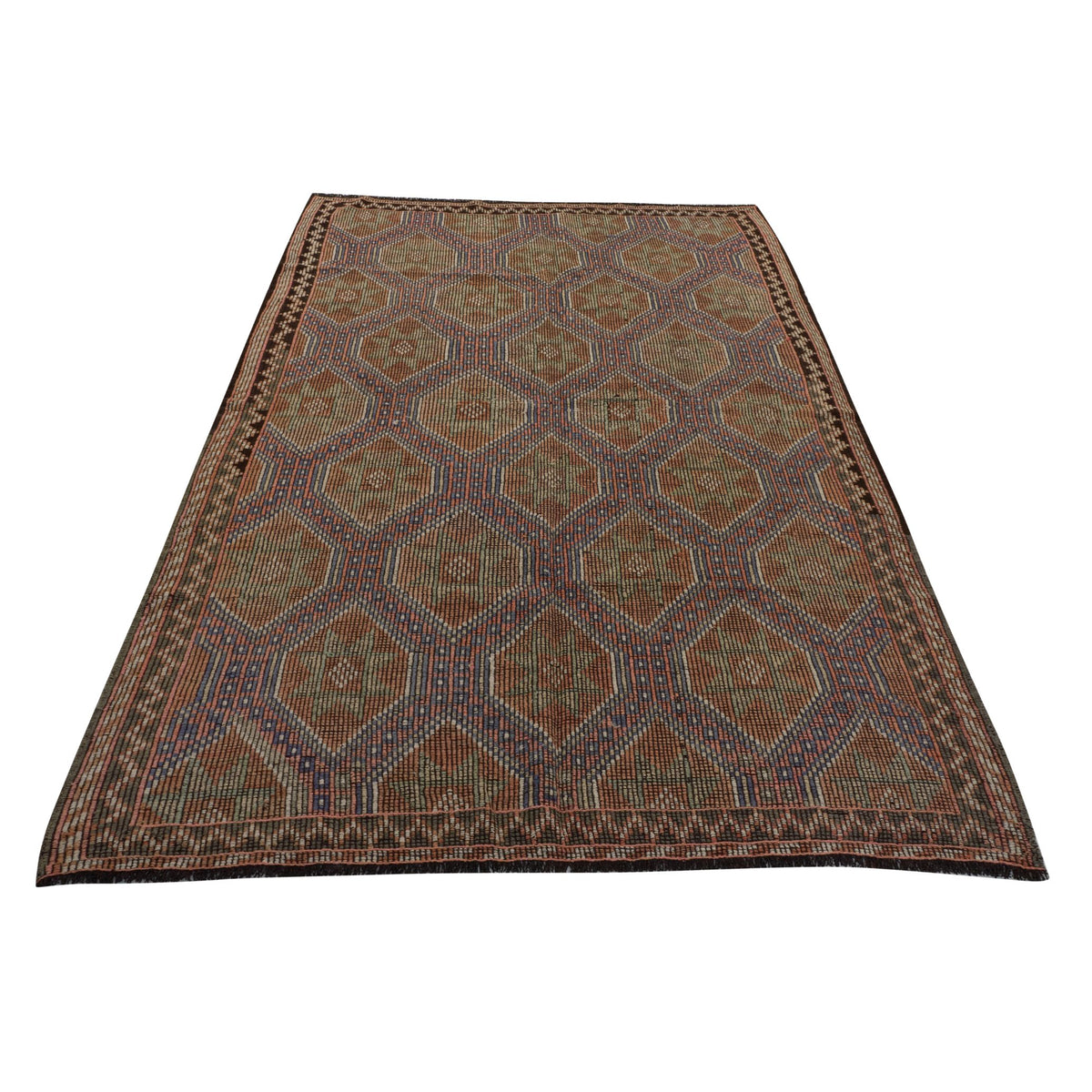 Berege - (5'10'' x 9'6'') Vintage Turkish Kilim