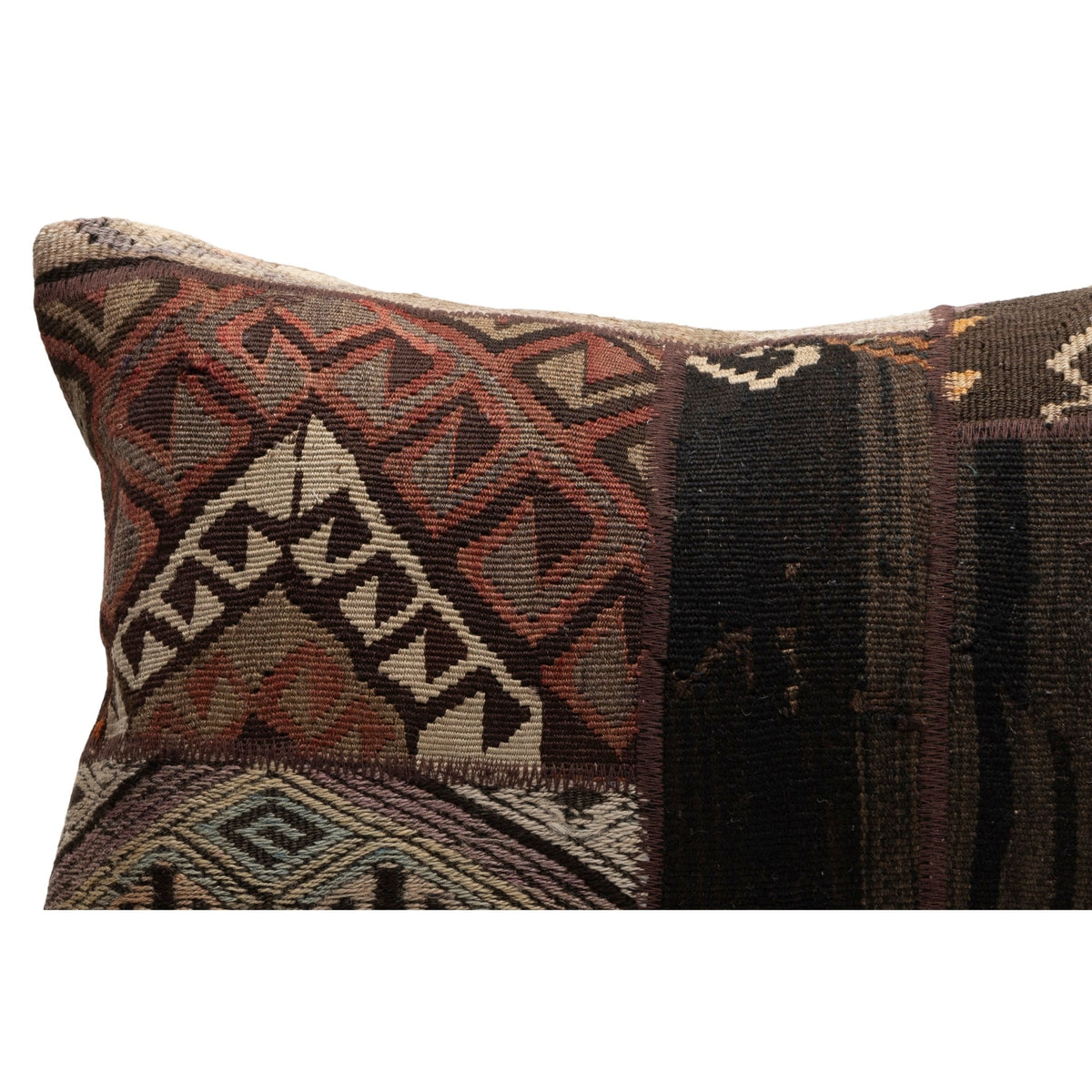 Oriental Patchwork Kilim Throw Pillow Case 16" x 24"