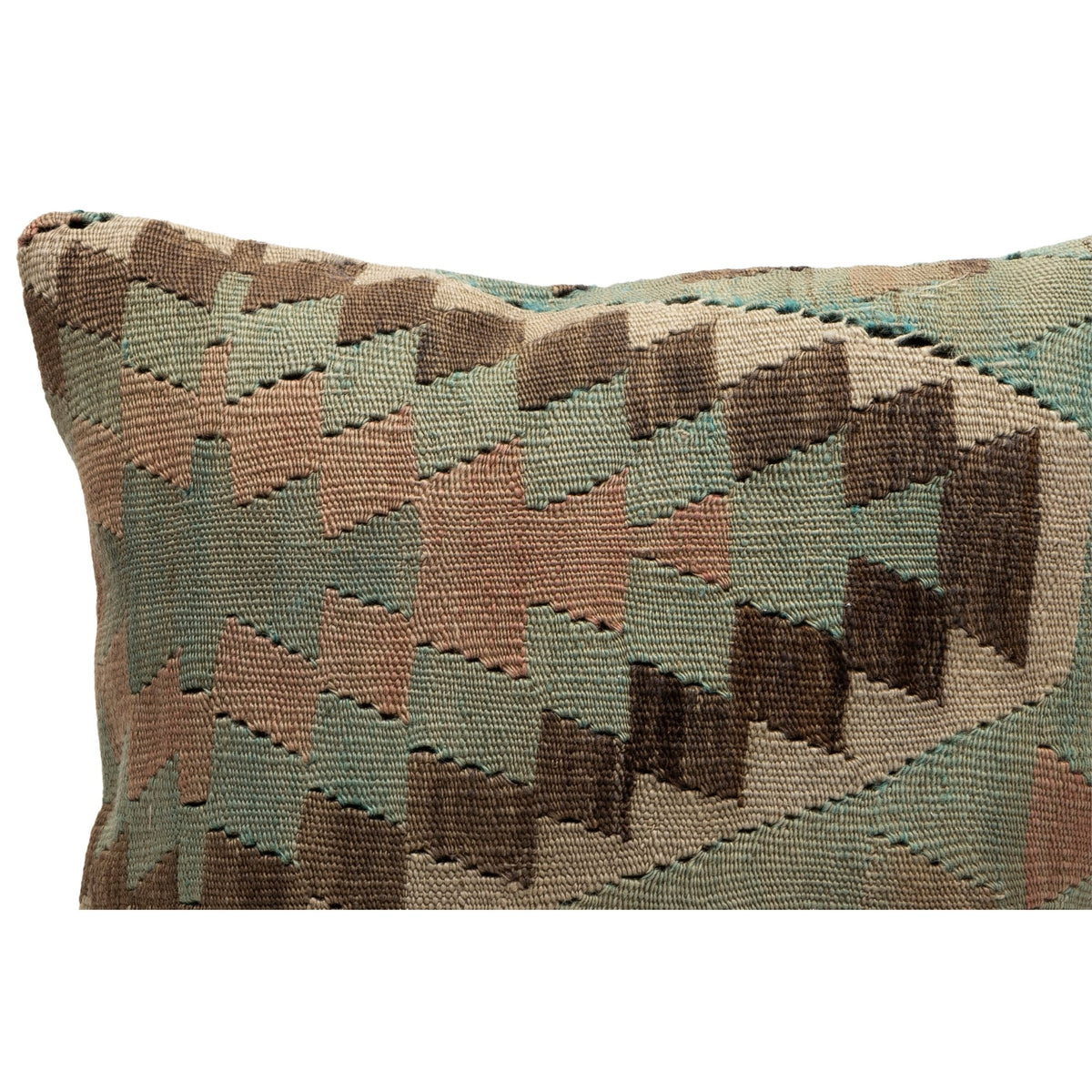 Handwoven Kilim Throw Pillow Cover 16" x 16"