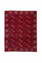 3'1" x 3'9" Handmade Square Small Red Rug