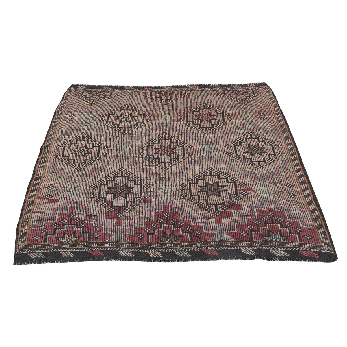 Merti - (5'8 x 6'11'') Vintage Turkish Kilim