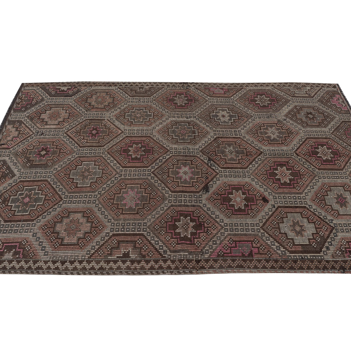 Panyan - (5'3'' x 9') Vintage Turkish Kilim