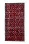 3'1" x 6'3" Red Small Geometric Design Rug