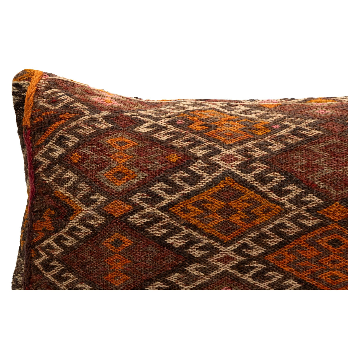 Geometric Vintage Kilim Pillow Cover 16" x 24"