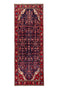 3'5" x 9'7" Handmade Red Blue Hallway Kitchen Runner