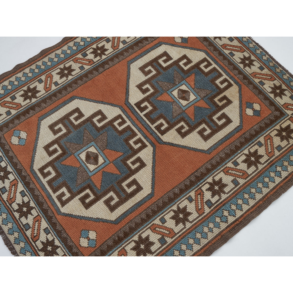 Tavuan - (3'3'' x 3'9'') Vintage Turkish Rug