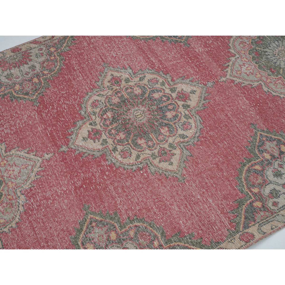 - (3'10" x 12'2") Vintage Oushak Runner Rug