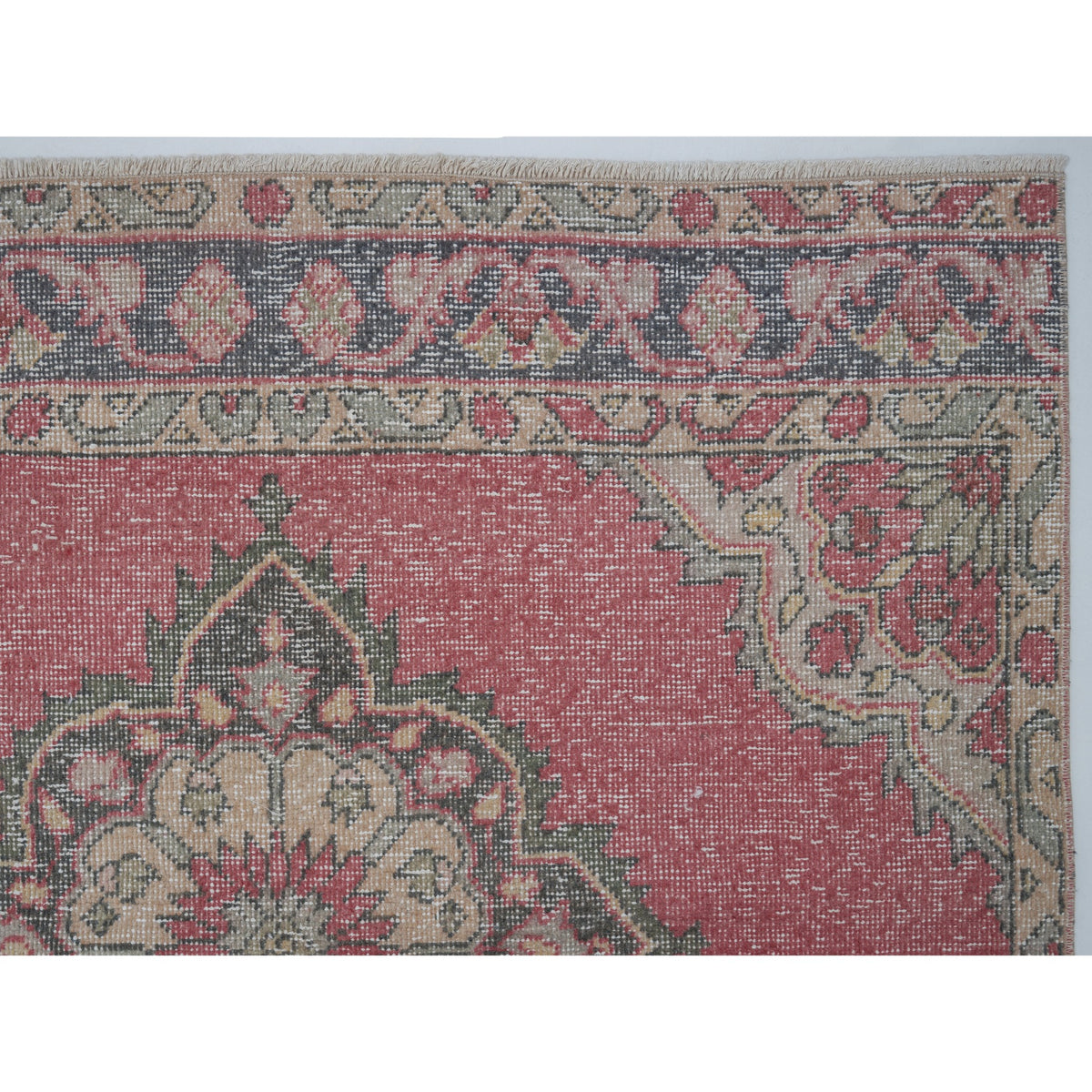 - (3'10" x 12'2") Vintage Oushak Runner Rug