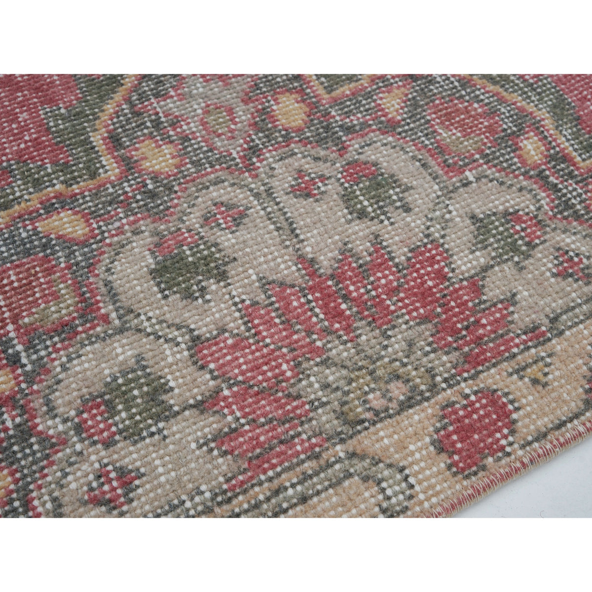 - (3'10" x 12'2") Vintage Oushak Runner Rug