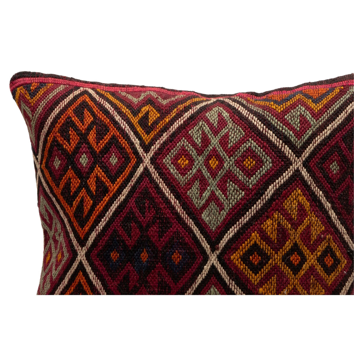 Oriental Kilim Throw Pillow Case 16" x 16"