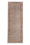 3'5" x 9'11" Neutral Vintage Kitchen Hallway Runner Rug