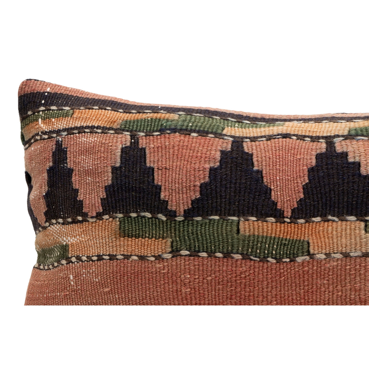 Neutral Handmade Kilim Pillow Case 12" x 20"