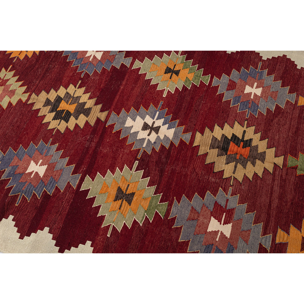 - (5' x 8'6'') Vintage Turkish Kilim