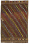 (4'1'' x 5'11'') Wool Flatweave Handwoven Kilim Rugs