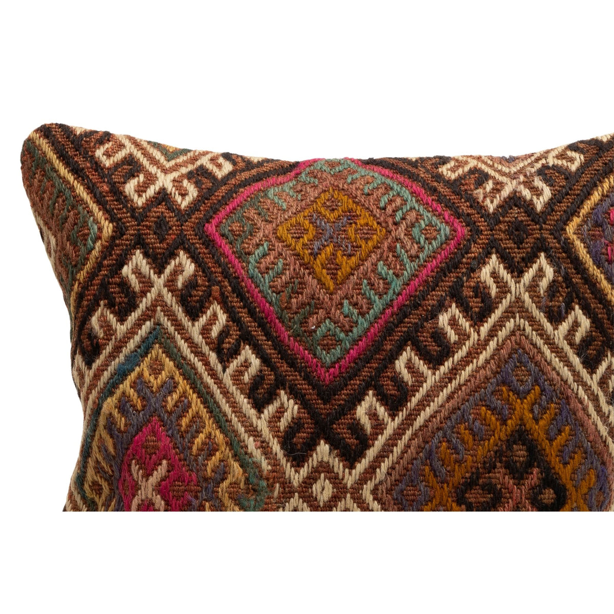 Handmade Kilim Throw Pillow Cover 16" x 16"