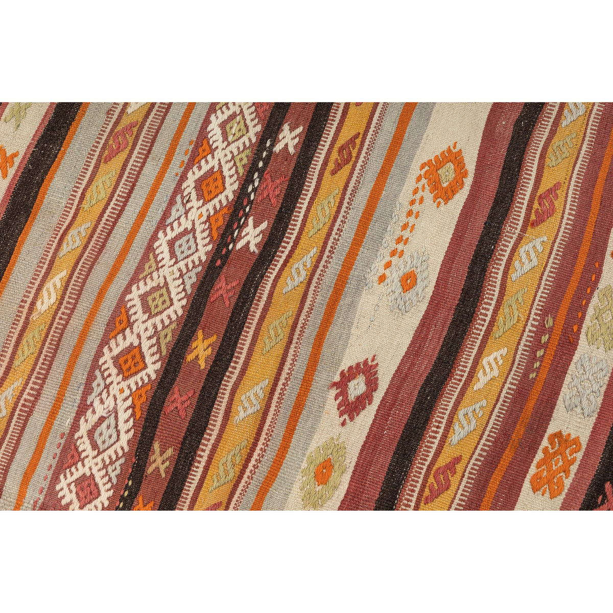 - (2'5'' x 4'3'') Handmade Striped Kilim Rug