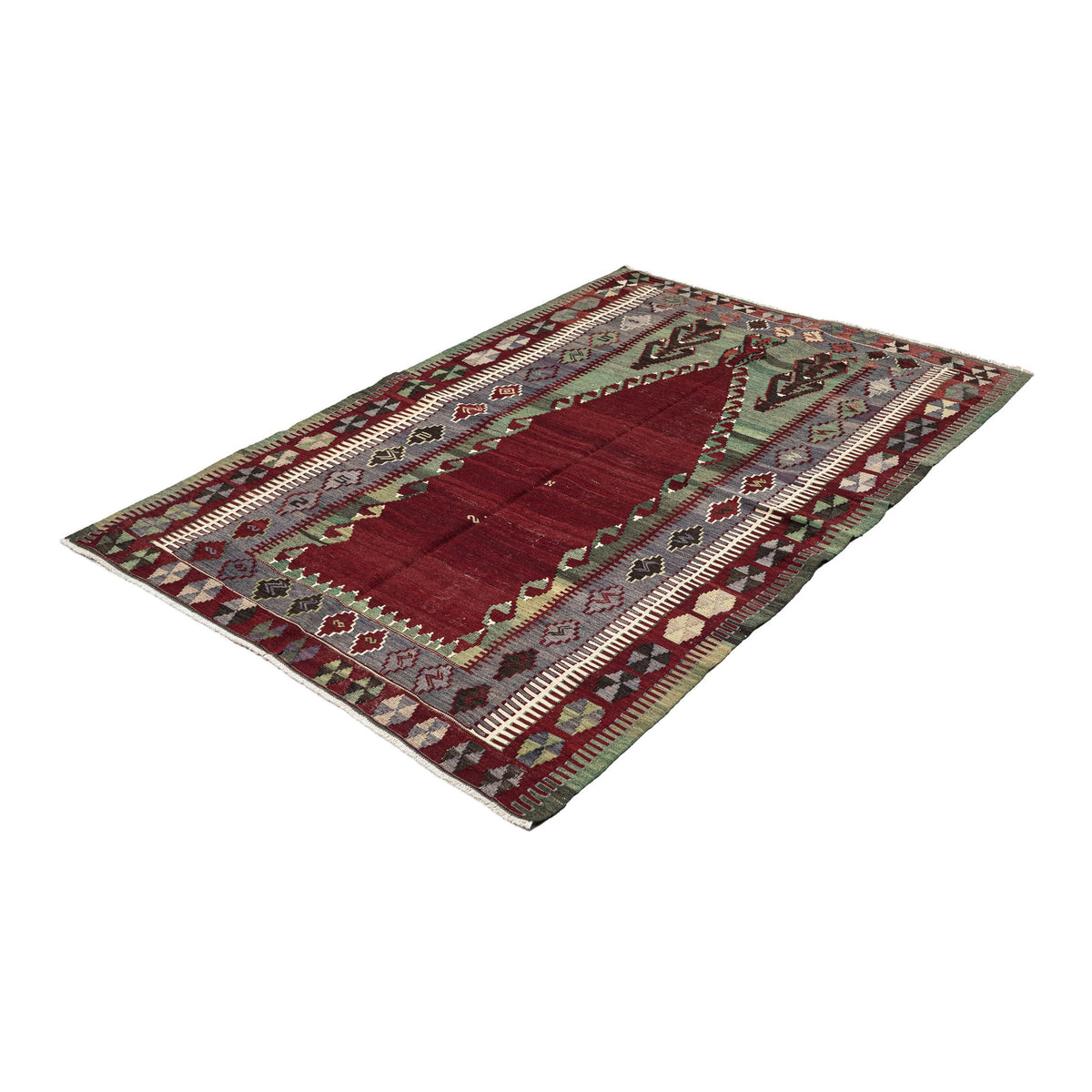 - (4'1'' x 6') Handmade Tribal Kilim Rug