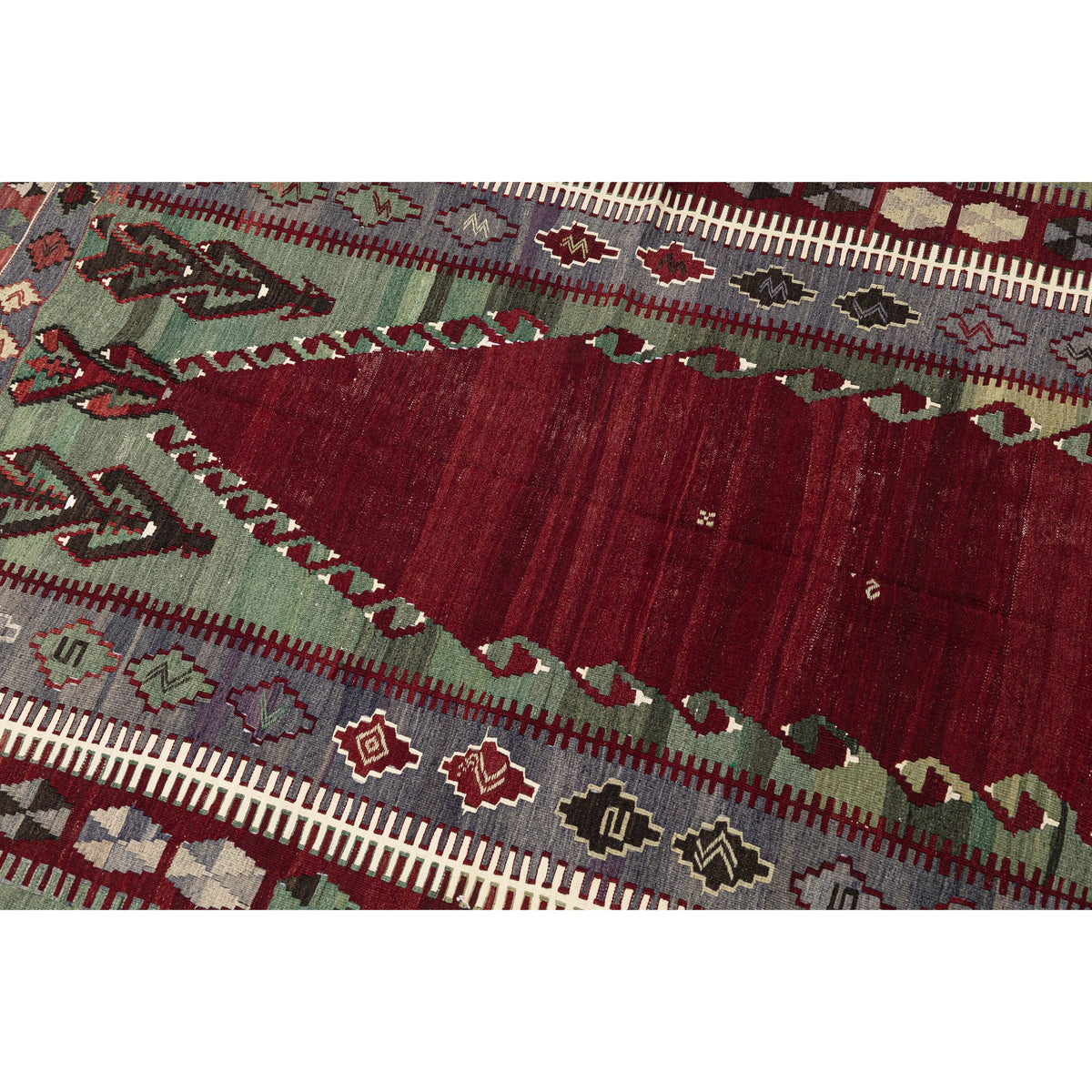 - (4'1'' x 6') Handmade Tribal Kilim Rug