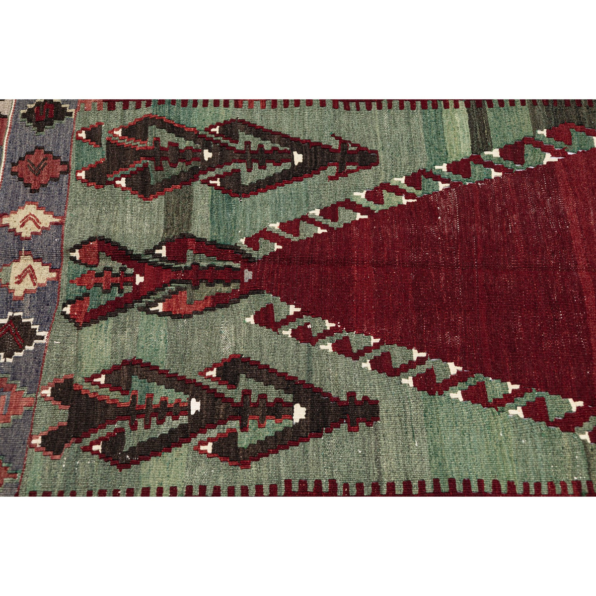 - (4'1'' x 6') Handmade Tribal Kilim Rug