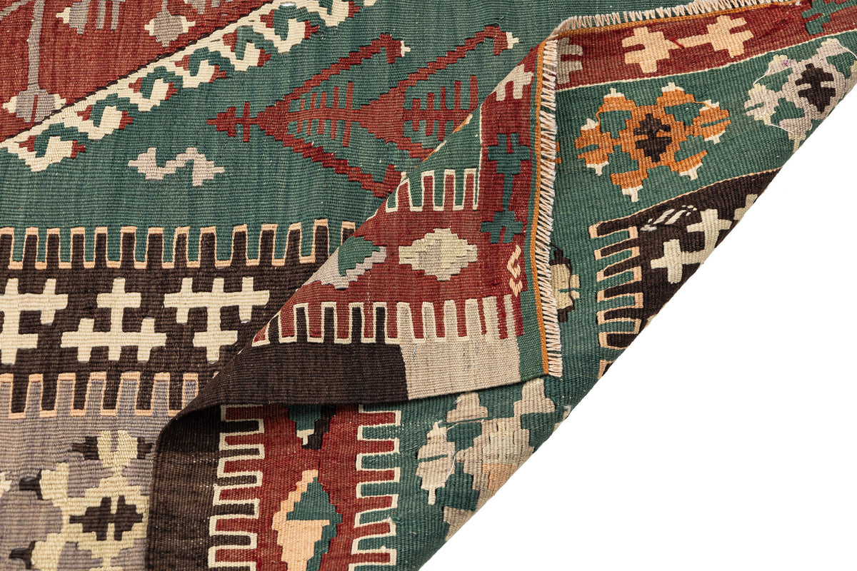 (5'7'' x 7'3'') Wool Flatweave Handwoven Kilim Rugs