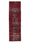2'10" x 9'8" Vintage Handmade Red Runner Rug